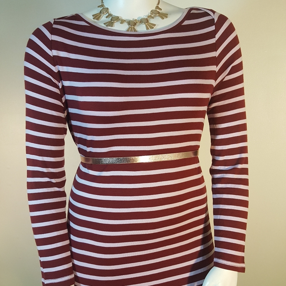 Lou & grey burgundy and blush dress size L NWT